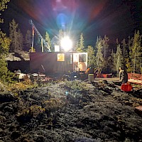 Drill crew night shot
